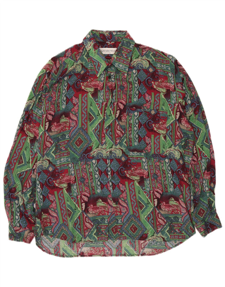 Camisa Hombre Nazzareno G. Mediana Viscosa Geométrica Multicolor