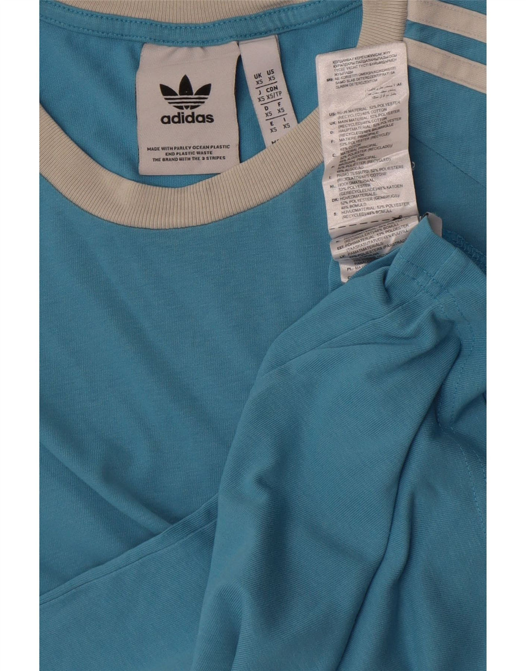 Adidas Hombre Camiseta Top XS Azul Poliéster