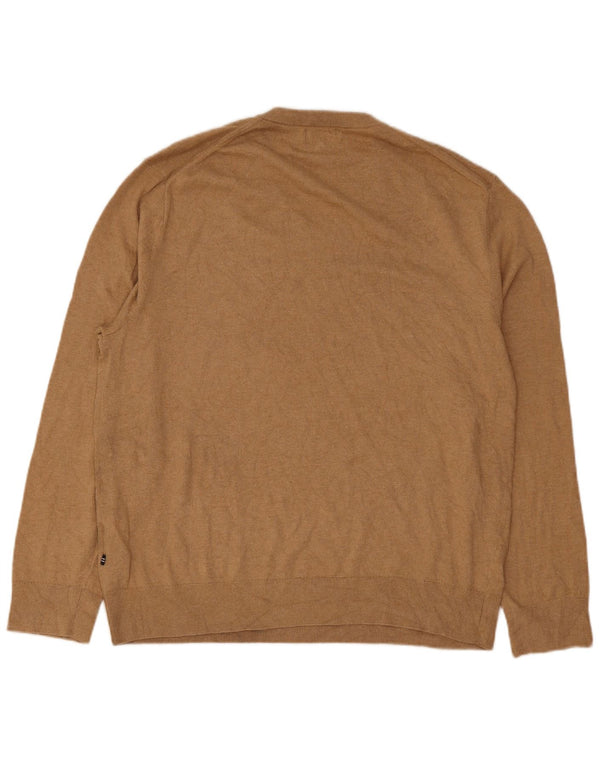 Nautica Jersey con Cuello en V para Hombre XL Algodón Beige