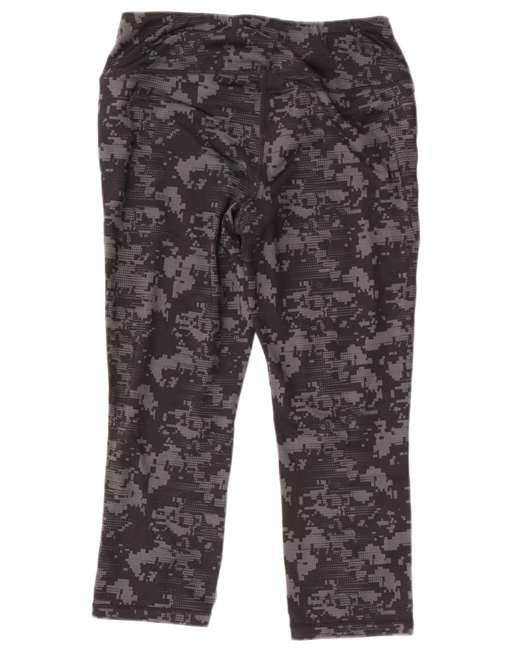 Reebok Leggings Capri para Mujer Reino Unido 8 Pequeño Camuflaje Negro