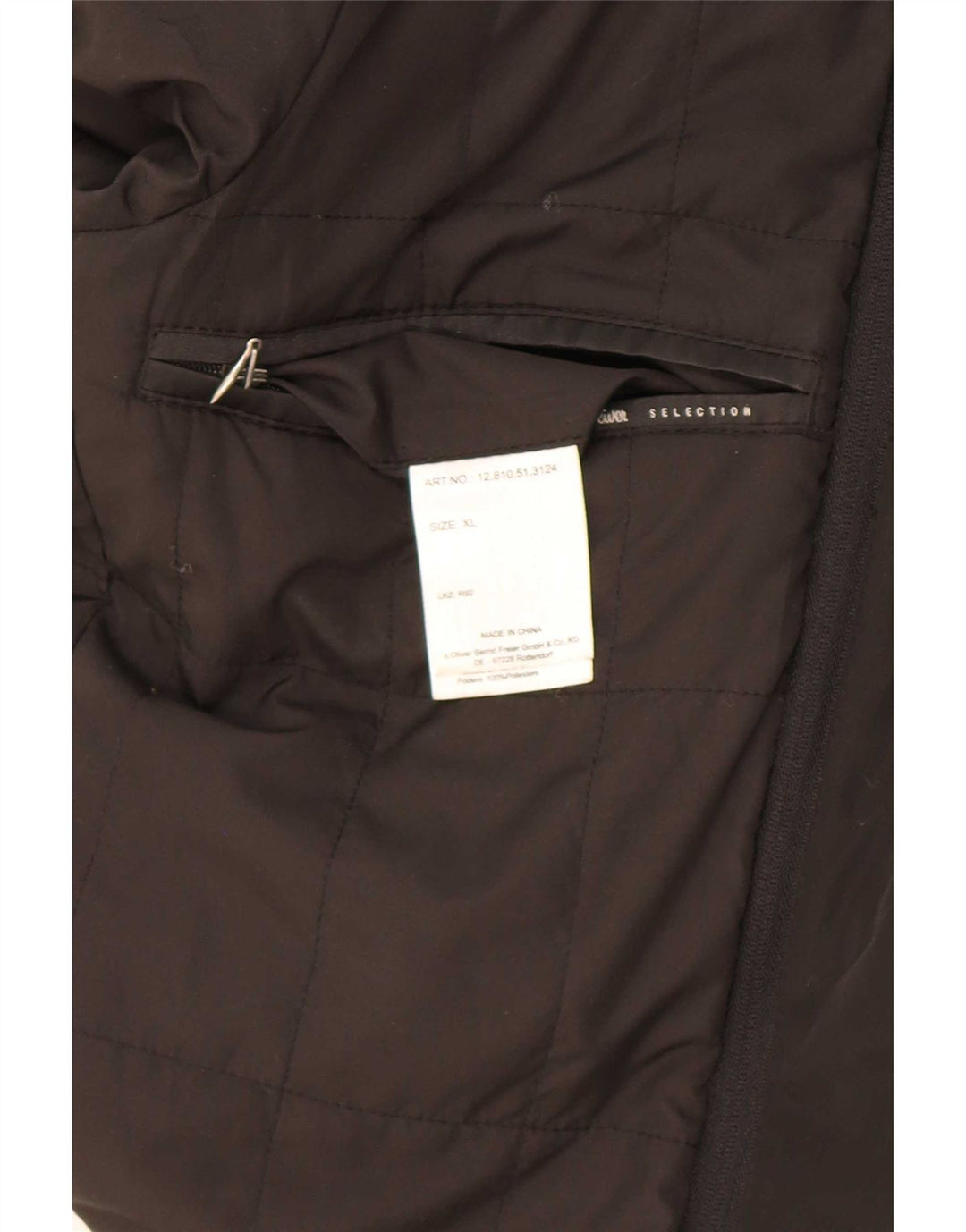 S.Oliver Chaqueta utilitaria para hombre UK 42 XL Lana negra