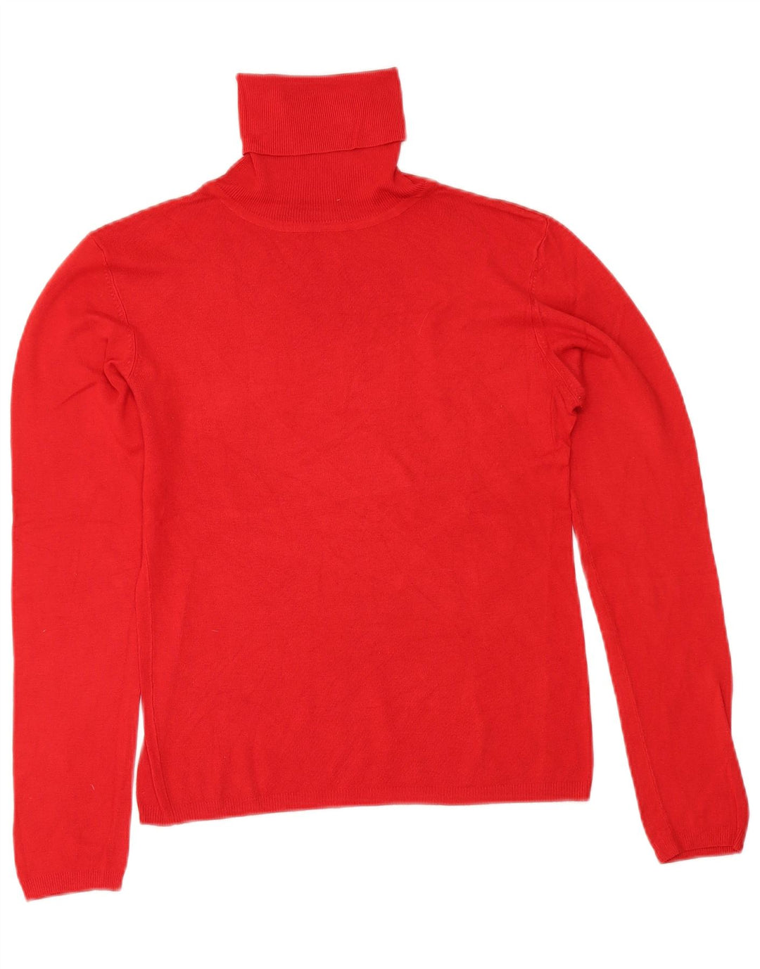 Zara - Jersey con cuello vuelto para mujer, talla 44, talla grande, rayón rojo