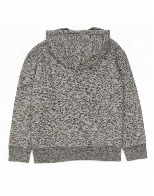 Hollister Sudadera con capucha gráfica para hombre, 2XS, algodón moteado gris