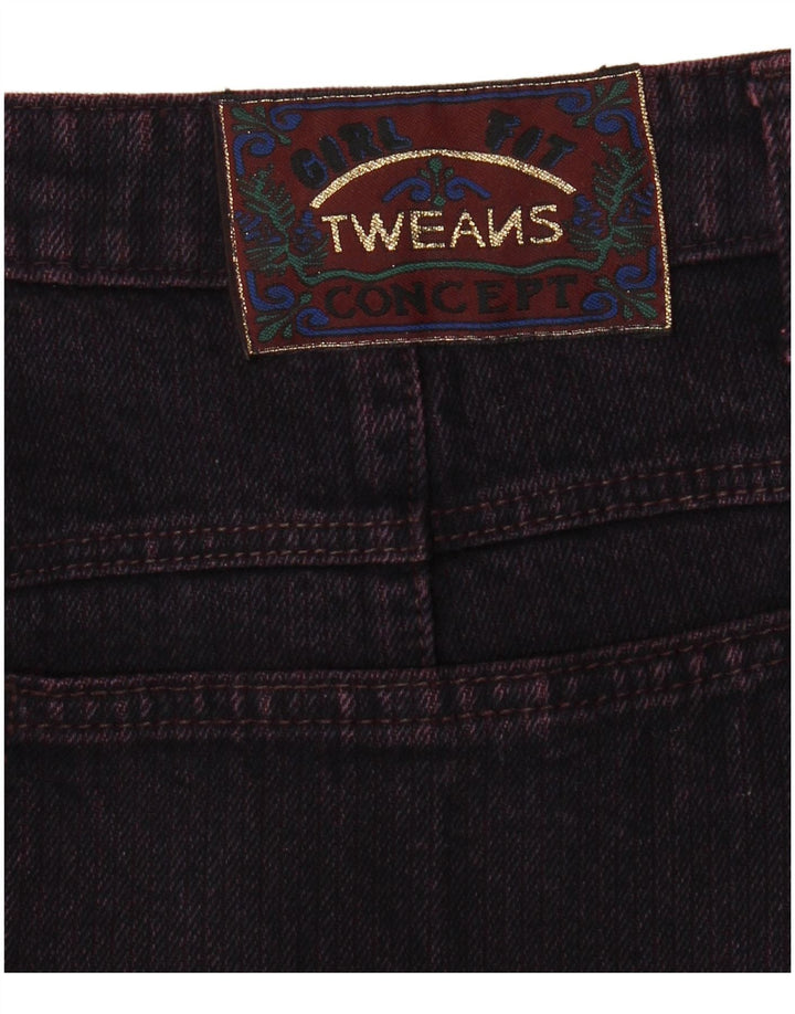 VINTAGE Vaqueros cónicos para mujer W34 L27 Púrpura