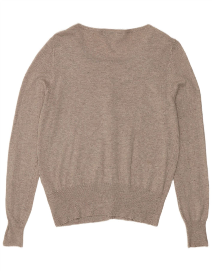 Marks & Spencer Suéter tipo cárdigan para mujer UK 44 Viscosa gris medio