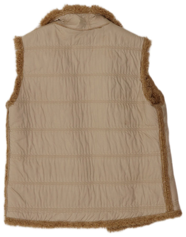 Tadashi Chaleco Sherpa para Mujer UK 10 Small Viscosa Beige