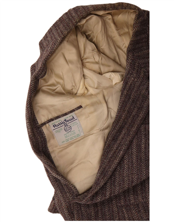 HARRIS TWEED Chaqueta tipo blazer de 2 botones para hombre UK 38 Gris medio a rayas