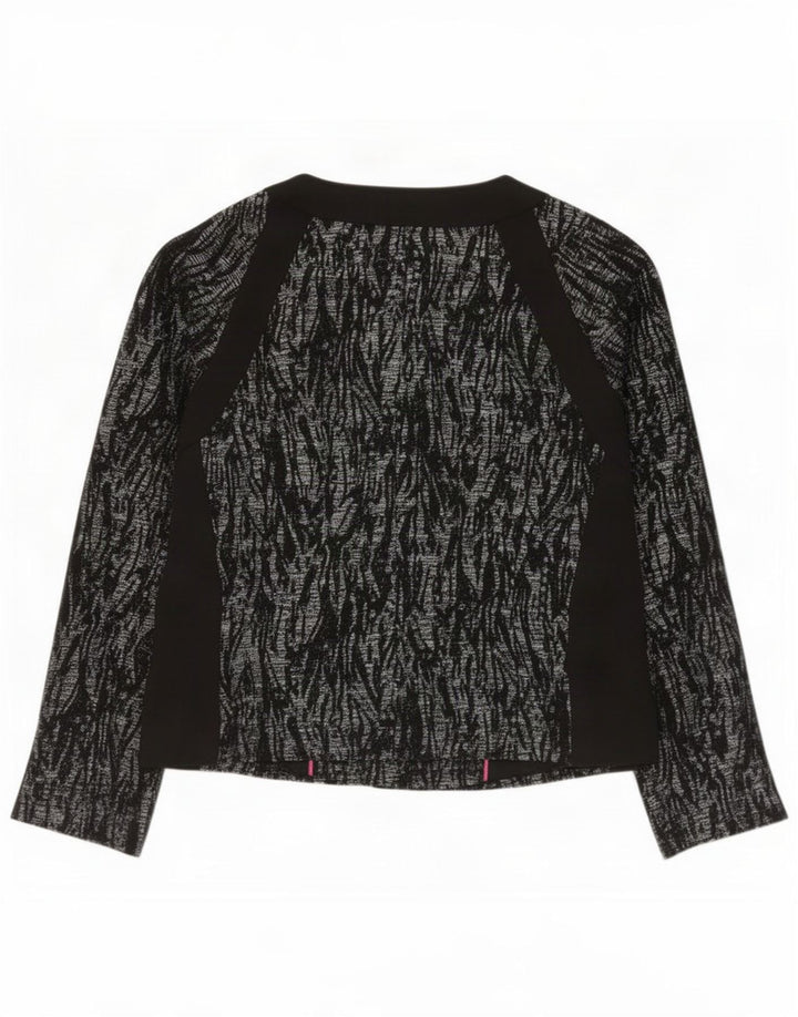 Marks & Spencer Chaqueta Blazer con Estampado Abstracto para Mujer UK 46 Grande Negro