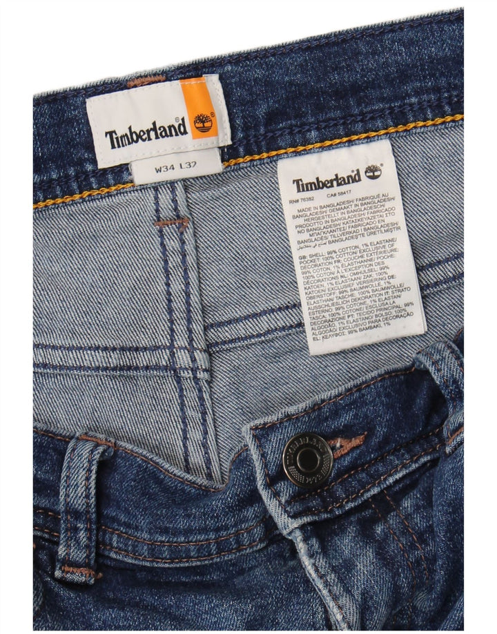 Timberland Jeans rectos para hombre W34 L32 Algodón azul
