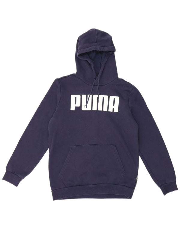 Puma Hombre Graphic Sudadera con capucha Jumper Small Azul Marino Algodón