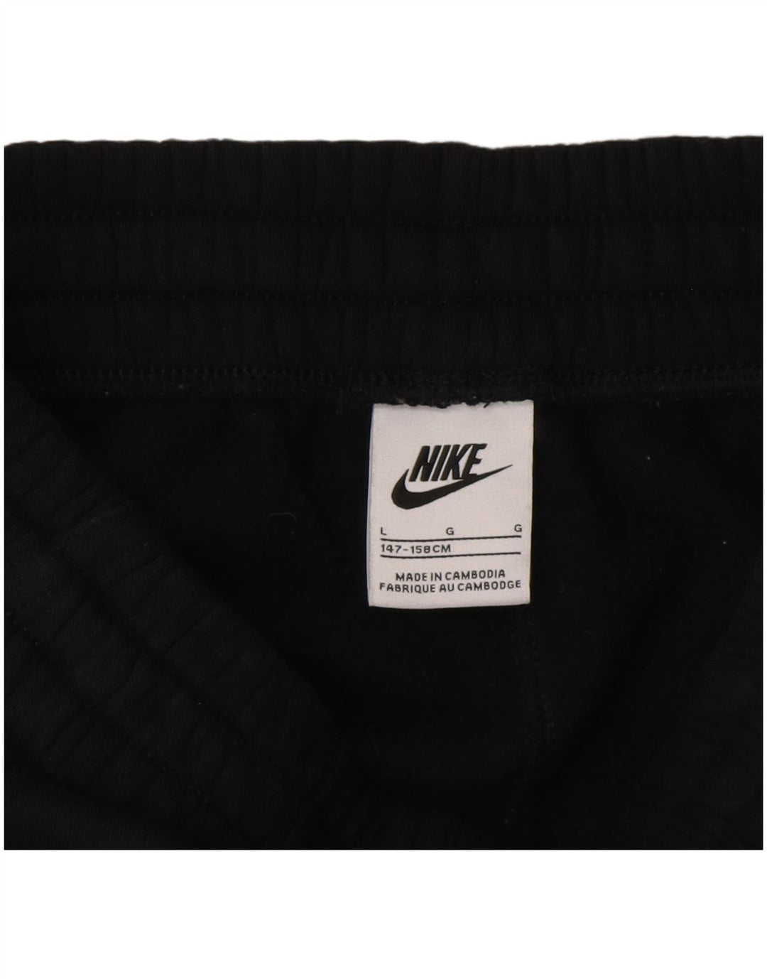 Nike - Pantalones de chándal para niño, 12-13 años, talla grande, algodón negro