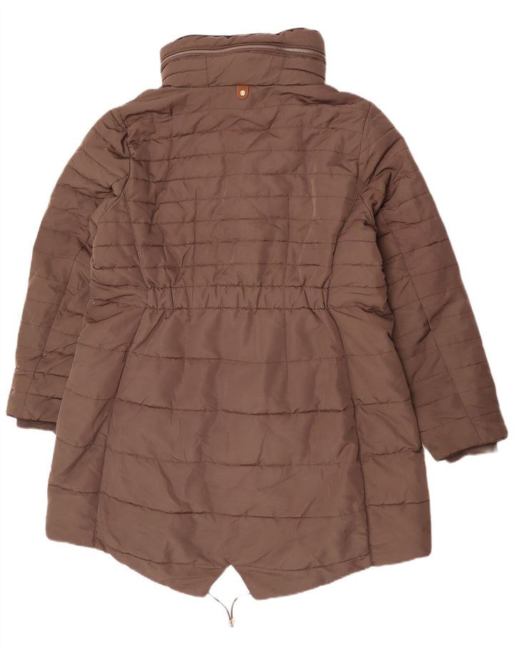 Marks & Spencer Chaqueta Parka con Capucha para Mujer UK 20 2XL Caqui Poliéster