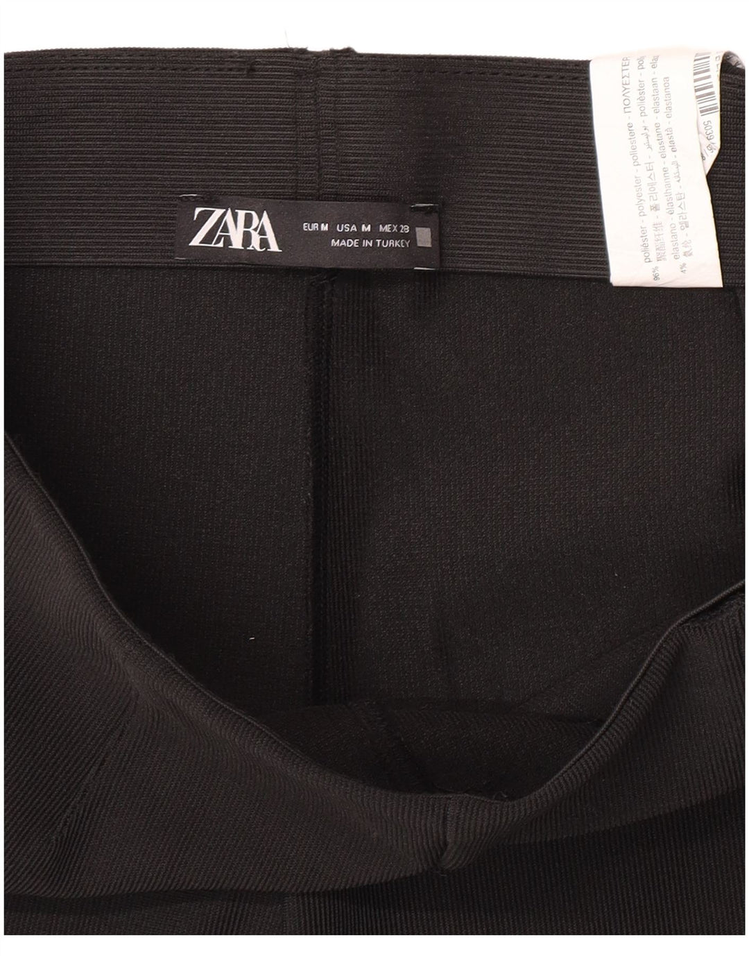 Zara Leggings acampanados para mujer UK 42 Mediano Poliéster negro