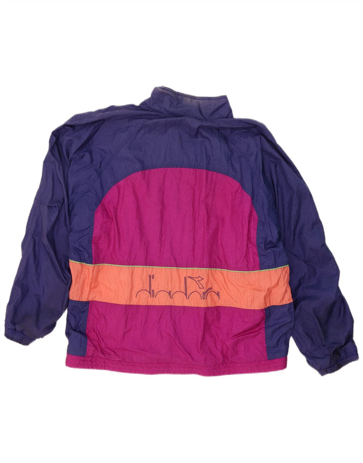 DIADORA Hombre Italia Loose Fit Chándal Top Chaqueta XL Rosa Colorblock