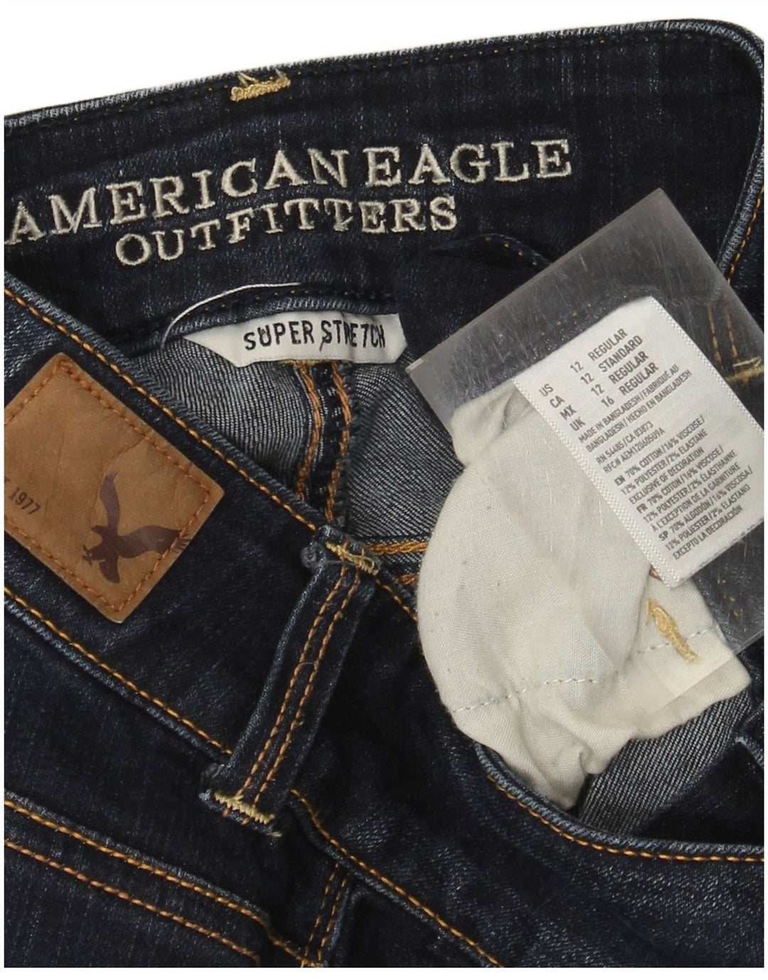 American Eagle Jeans Regular Bootcut para Mujer UK 46 Large W34 L26 Azul Marino