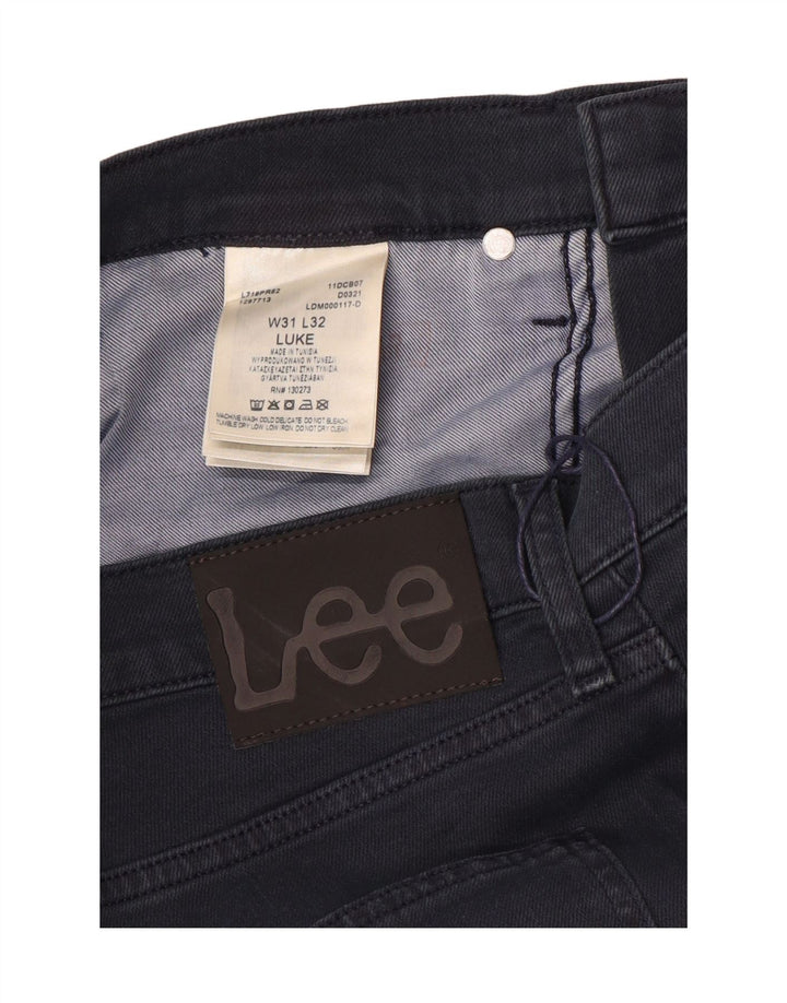 Vaqueros Lee Luke Slim para Hombre W31 L32 Algodón Azul Marino