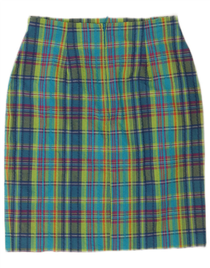 Marks & Spencer Falda lápiz para mujer UK 12 Medium W26 Cuadros multicolores