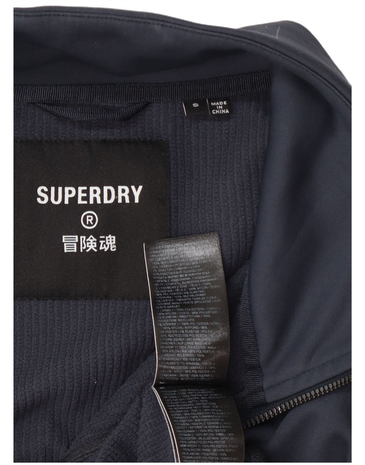 Superdry Hombre Chándal Top Chaqueta Pequeña Azul Marino Poliéster