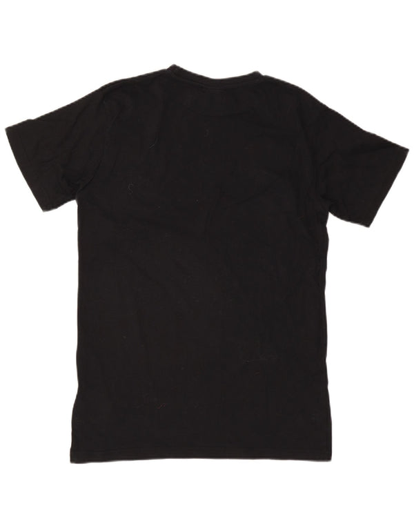Ellesse Camiseta gráfica para mujer Top UK 8 Small Black Cotton