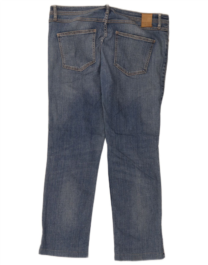 Zara Jeans rectos desgastados para mujer EU 42 Large W32 L26 Azul