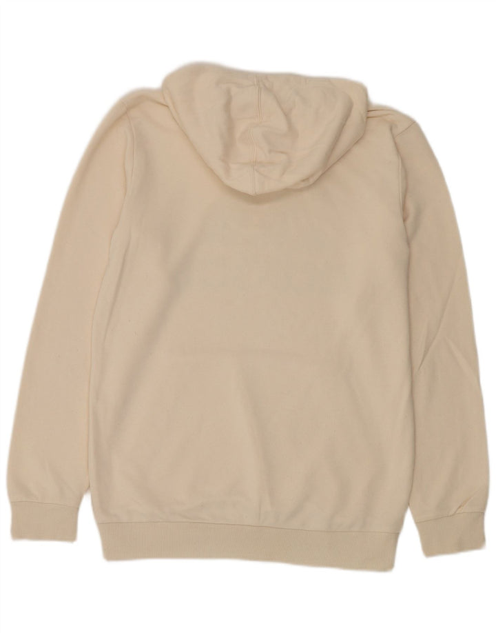 Adidas Hombre Sudadera Con Capucha Gráfica Jersey Medio De Algodón Blanco Roto