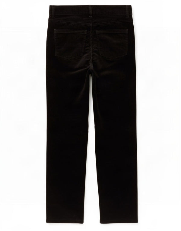 Marks & Spencer Pantalones rectos de pana para mujer UK 10 Small W29 L29 Negro