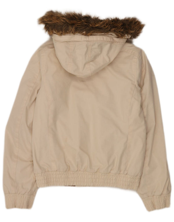 Puma Chaqueta Bomber con Capucha para Mujer UK 6 XS Off White