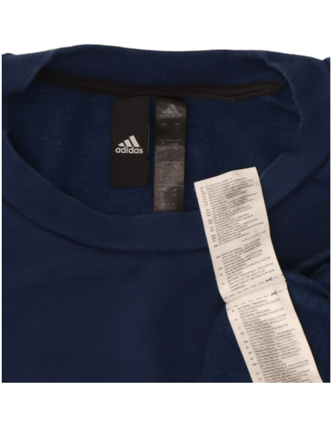 Adidas Hombre Sudadera Jumper Small Azul Marino Algodón