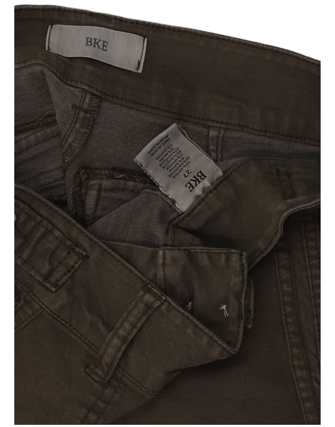 BKE Pantalones cortos vaqueros para mujer W27 Small Khaki Cotton