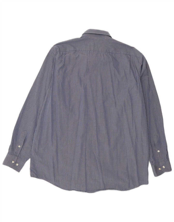 Camisa Lacoste Hombre Talla 41 Algodón Vichy Azul Grande