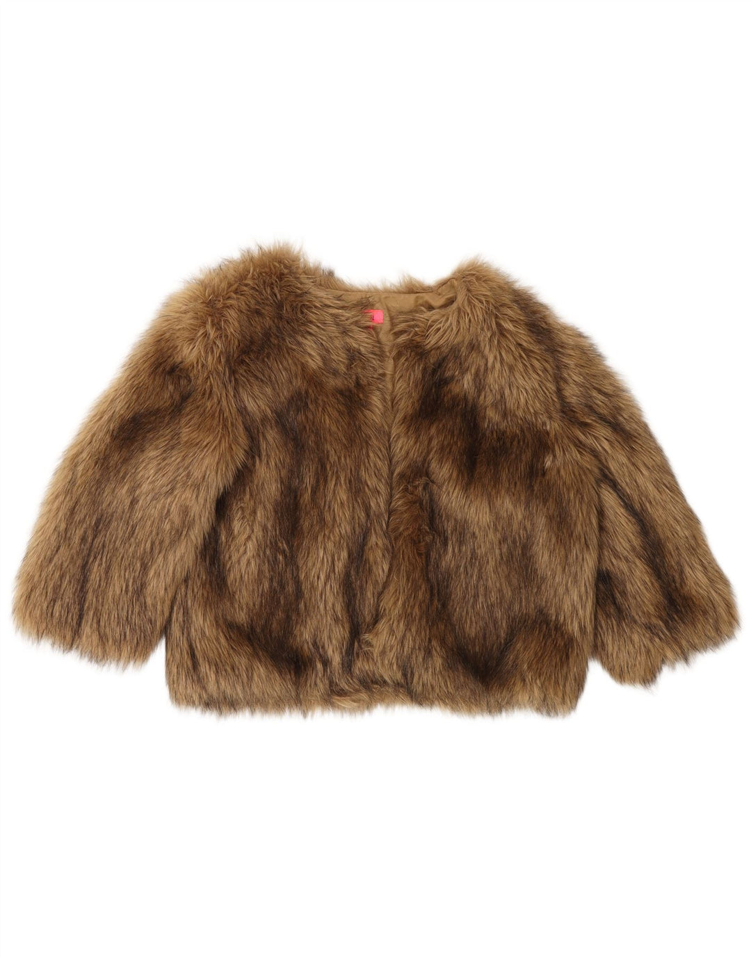 MONSOON Chaqueta Bolero de Piel Sintética de Manga 3/4 para Mujer UK 40 Medium Beige