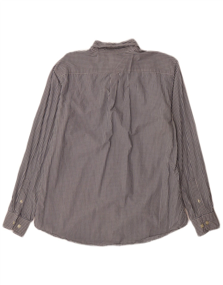 Camisa Nautica Hombre Algodón Vichy Azul Medio