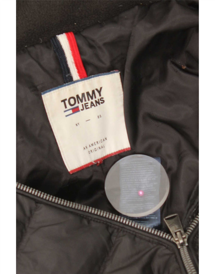 Tommy Hilfiger Chaqueta acolchada para mujer UK 44 Mediana Poliéster negro