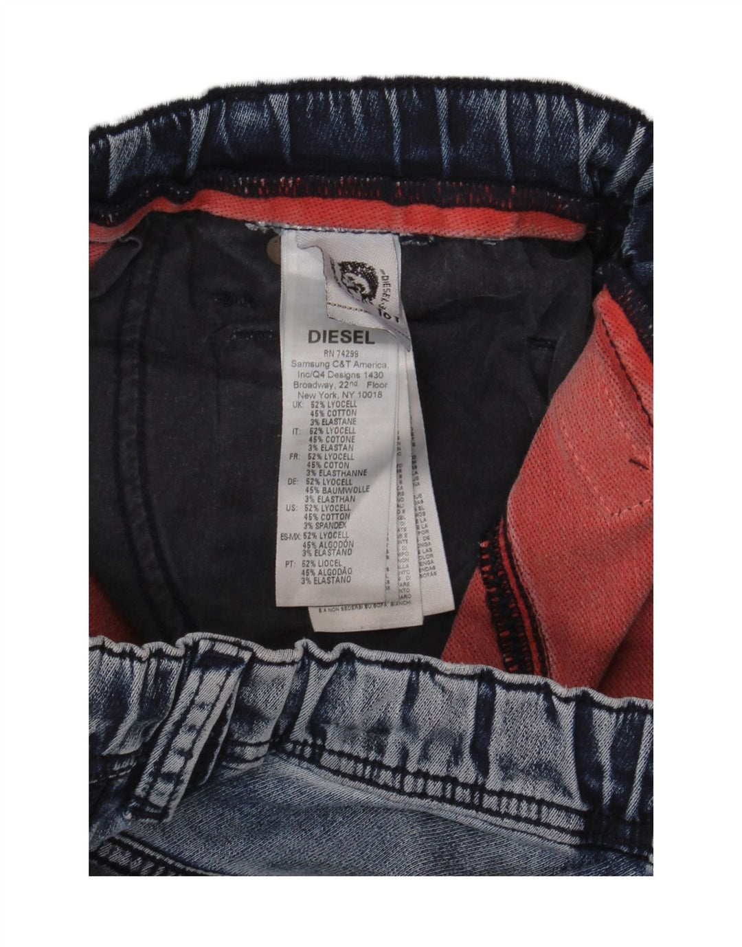 DIESEL Vaqueros Capri Niño 15-16 Años W32 L23 Lyocell Azul