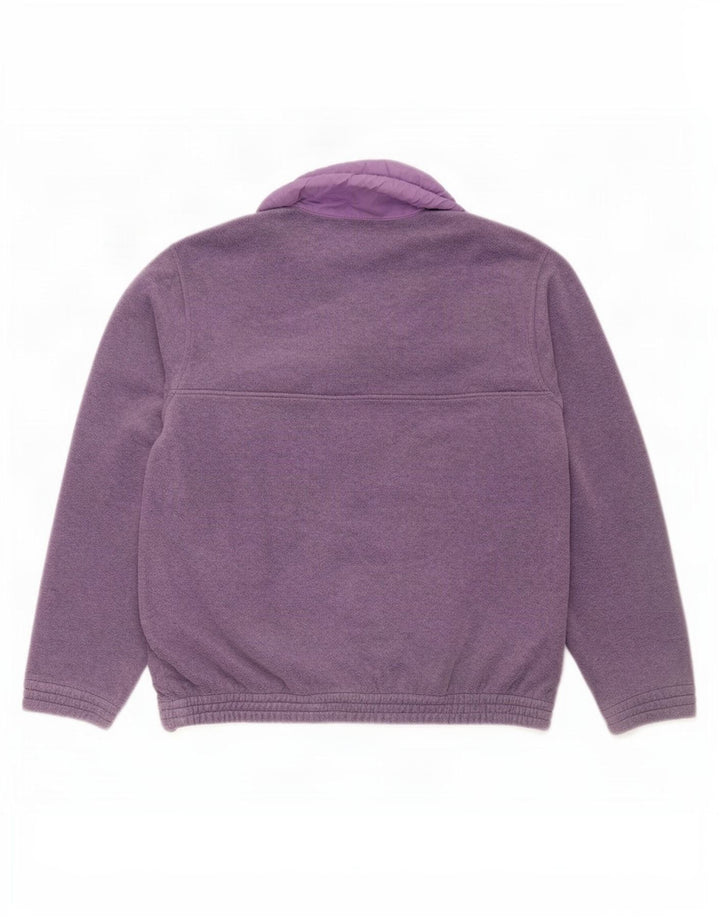 Astrolabio Hombre Jersey De Forro Polar Con Cuello De Botón Morado Medio