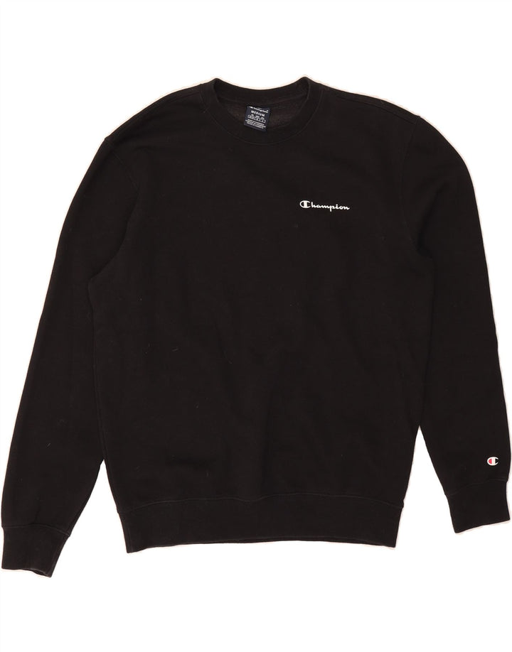 CHAMPION Mens Sweatshirt Jumper Medium Black Cotton Vintage Champion and Second-Hand Champion from Messina Hembry 