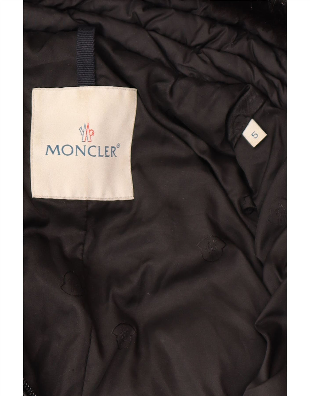MONCLER Abrigo acolchado para mujer Talla 5 2XL Negro Poliéster Invierno