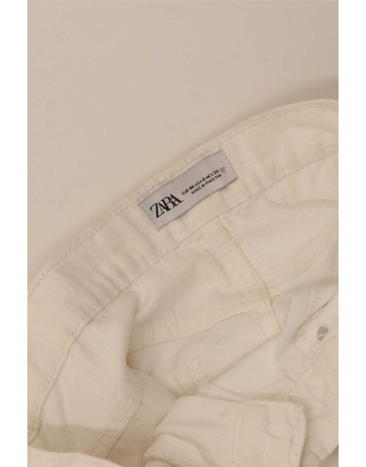 Zara Jeans De Pierna Ancha Para Mujer EU 40 Medium W30 L32 Blanco