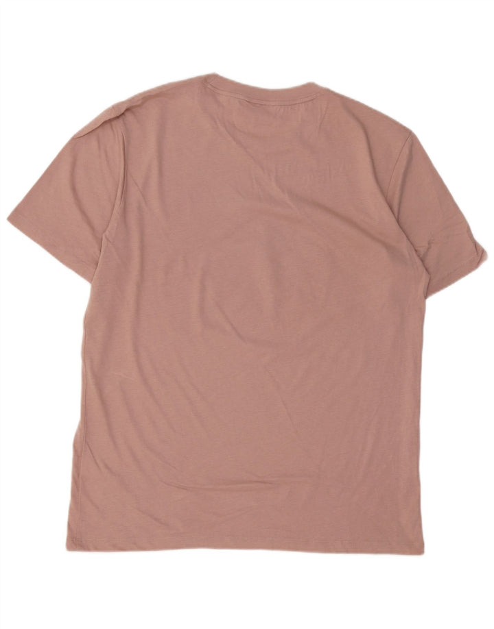 HUGO BOSS Camiseta gráfica para hombre Top grande de algodón rosa