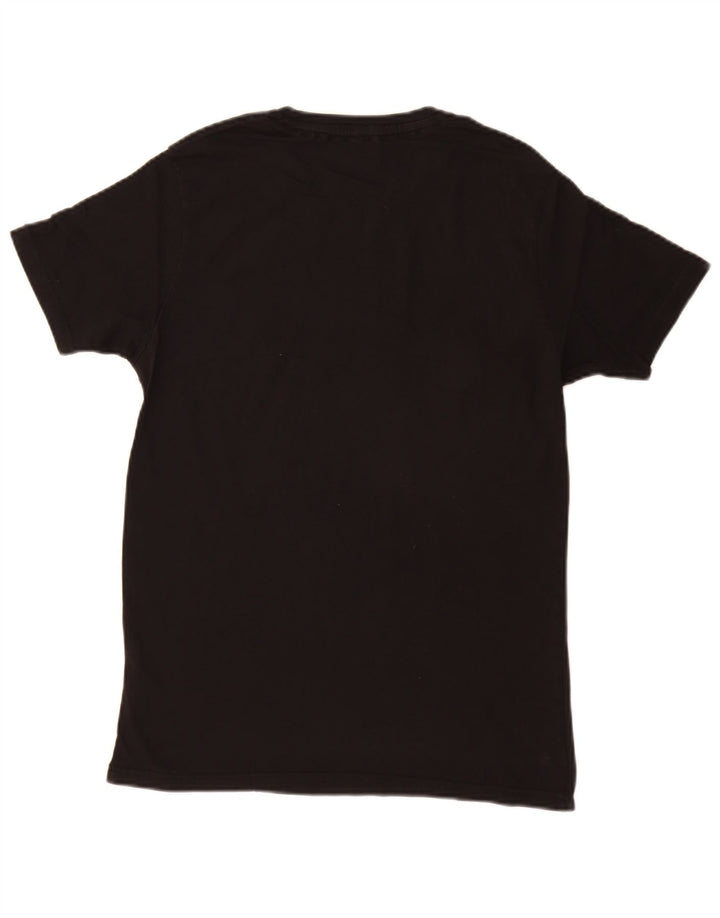 Alpha Industries - Camiseta gráfica para hombre, talla pequeña, algodón negro