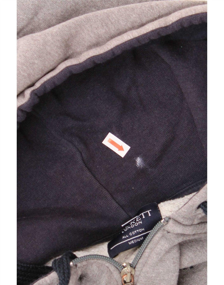Hackett Hombre Sudadera Con Capucha Y Cremallera De Algodón Gris Medio
