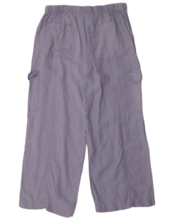 Marks & Spencer Pantalones cargo de pierna ancha para mujer UK 46 Large W34 L30 Azul