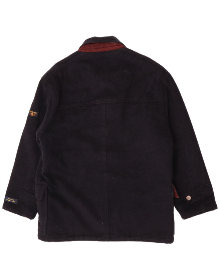 Navigare Abrigo para hombre UK 40 Grande Lana azul marino