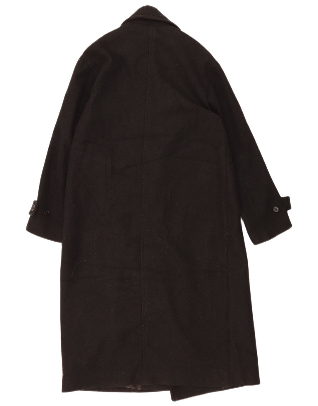 Zara Mujer Abrigo Extragrande De Doble Botonadura UK 6 XS Poliéster Negro