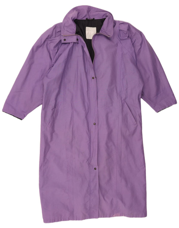 Vintage mujer abrigo de gran tamaño Reino Unido 18 XL Púrpura