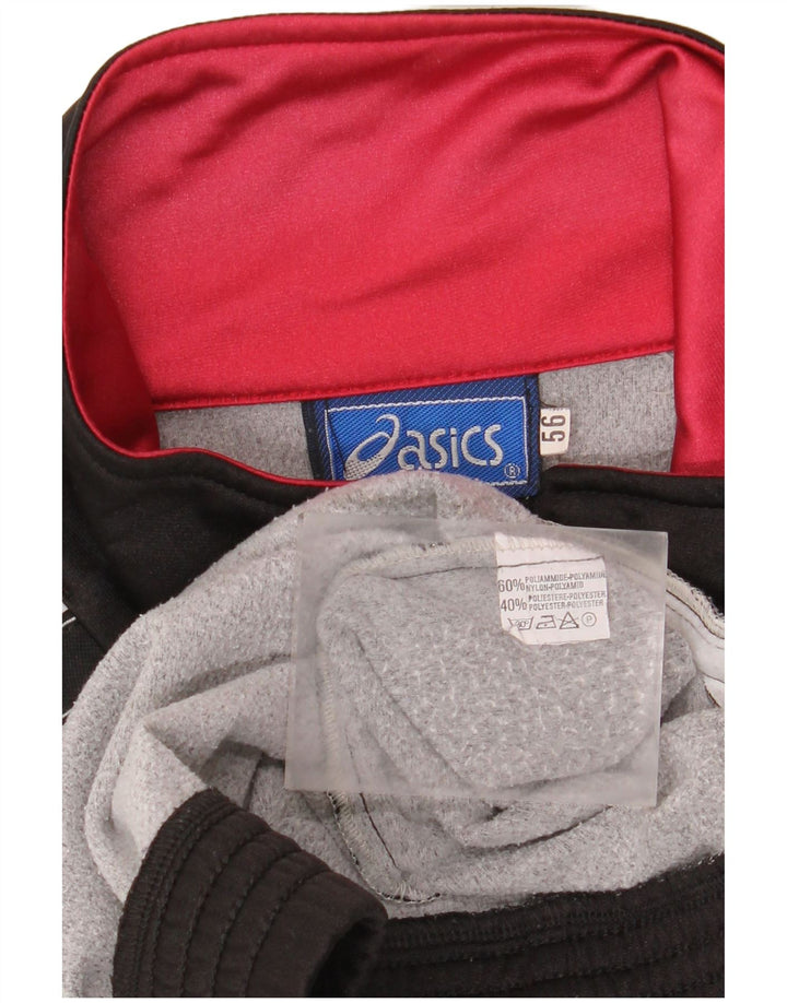 ASICS Chaqueta de chándal gráfica para hombre IT 56 XL Bloque de color negro