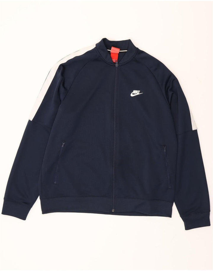NIKE Hombre Chándal Top Jacket XL Azul Marino Colorblock Poliéster