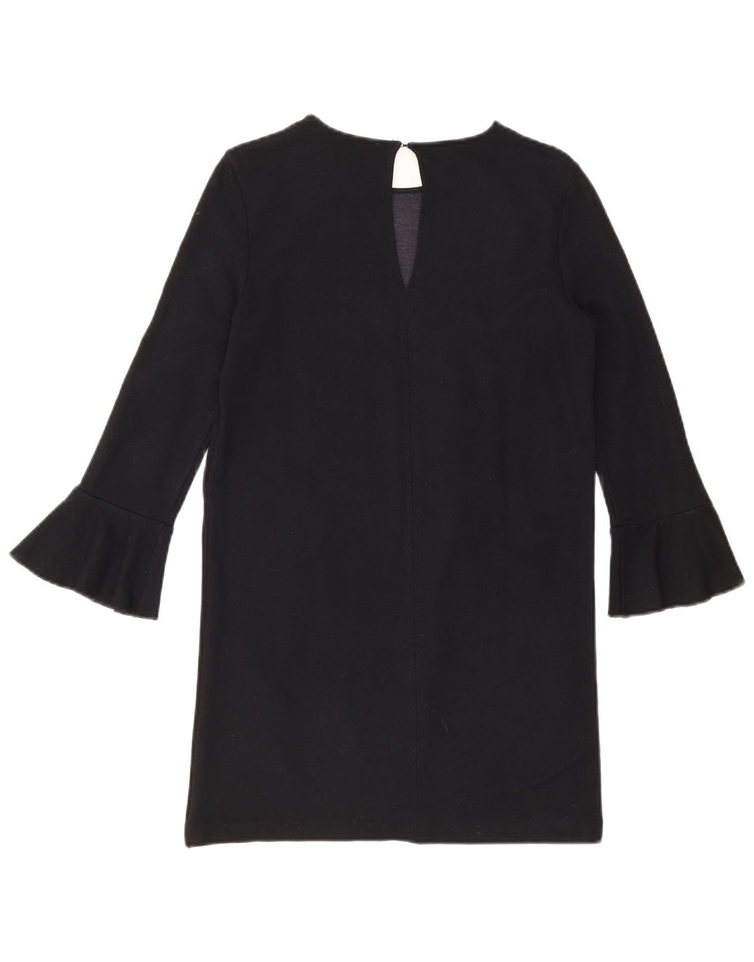 Zara Vestido recto de manga larga para mujer UK 10 Small Azul marino