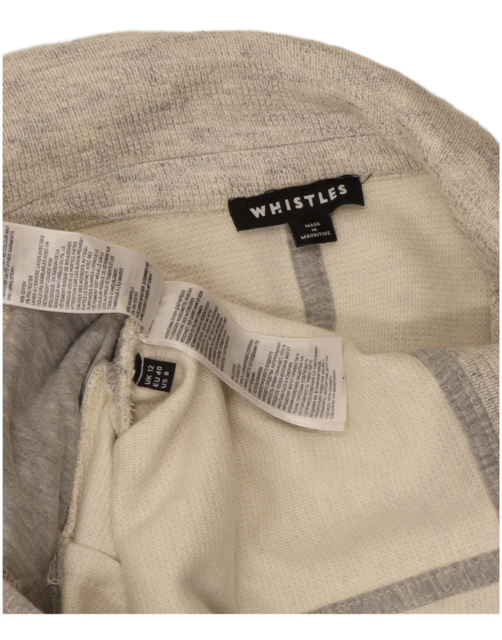 Whistles Chaqueta tipo blazer de 2 botones para mujer Reino Unido 42 Algodón moteado gris medio