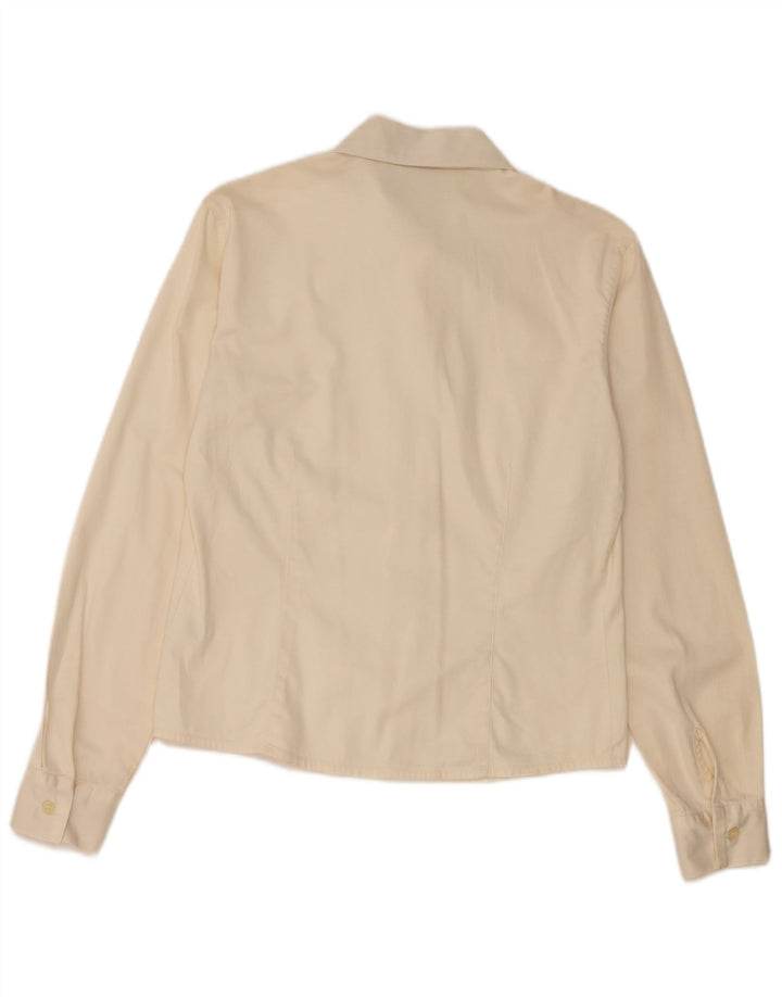 Camisa Trussardi Mujer UK 40 Small Algodón Beige